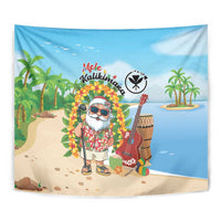Hawaii Golf Christmas Tapestry Mele Kalikimaka Funny Golfer Santa - Wonder Print Shop