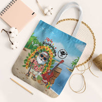 Hawaii Golf Christmas Tote Bag Mele Kalikimaka Funny Golfer Santa - Wonder Print Shop