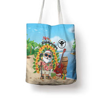 Hawaii Golf Christmas Tote Bag Mele Kalikimaka Funny Golfer Santa - Wonder Print Shop