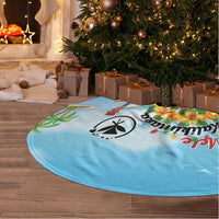Hawaii Golf Christmas Tree Skirt Mele Kalikimaka Funny Golfer Santa - Wonder Print Shop