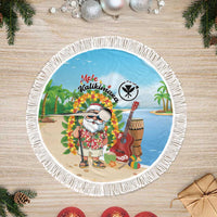Hawaii Golf Christmas Tree Skirt Mele Kalikimaka Funny Golfer Santa - Wonder Print Shop