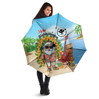 Hawaii Golf Christmas Umbrella Mele Kalikimaka Funny Golfer Santa - Wonder Print Shop