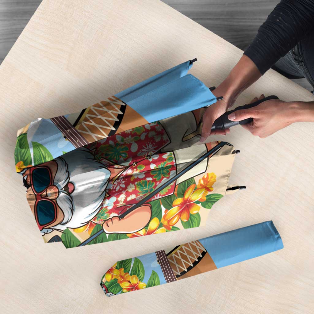 Hawaii Golf Christmas Umbrella Mele Kalikimaka Funny Golfer Santa - Wonder Print Shop