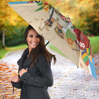 Hawaii Golf Christmas Umbrella Mele Kalikimaka Funny Golfer Santa - Wonder Print Shop