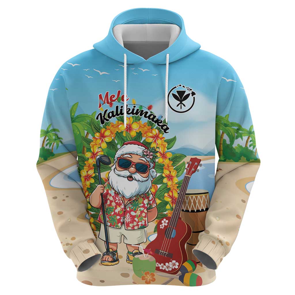 Personalized Hawaii Golf Christmas Zip Hoodie Mele Kalikimaka Funny Golfer Santa - Wonder Print Shop