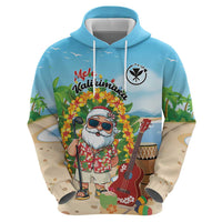 Personalized Hawaii Golf Christmas Zip Hoodie Mele Kalikimaka Funny Golfer Santa - Wonder Print Shop