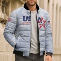 Custom USA Soccer Team 2026 Bomber Puffer Jacket One Nation One Team - Wonder Print Shop