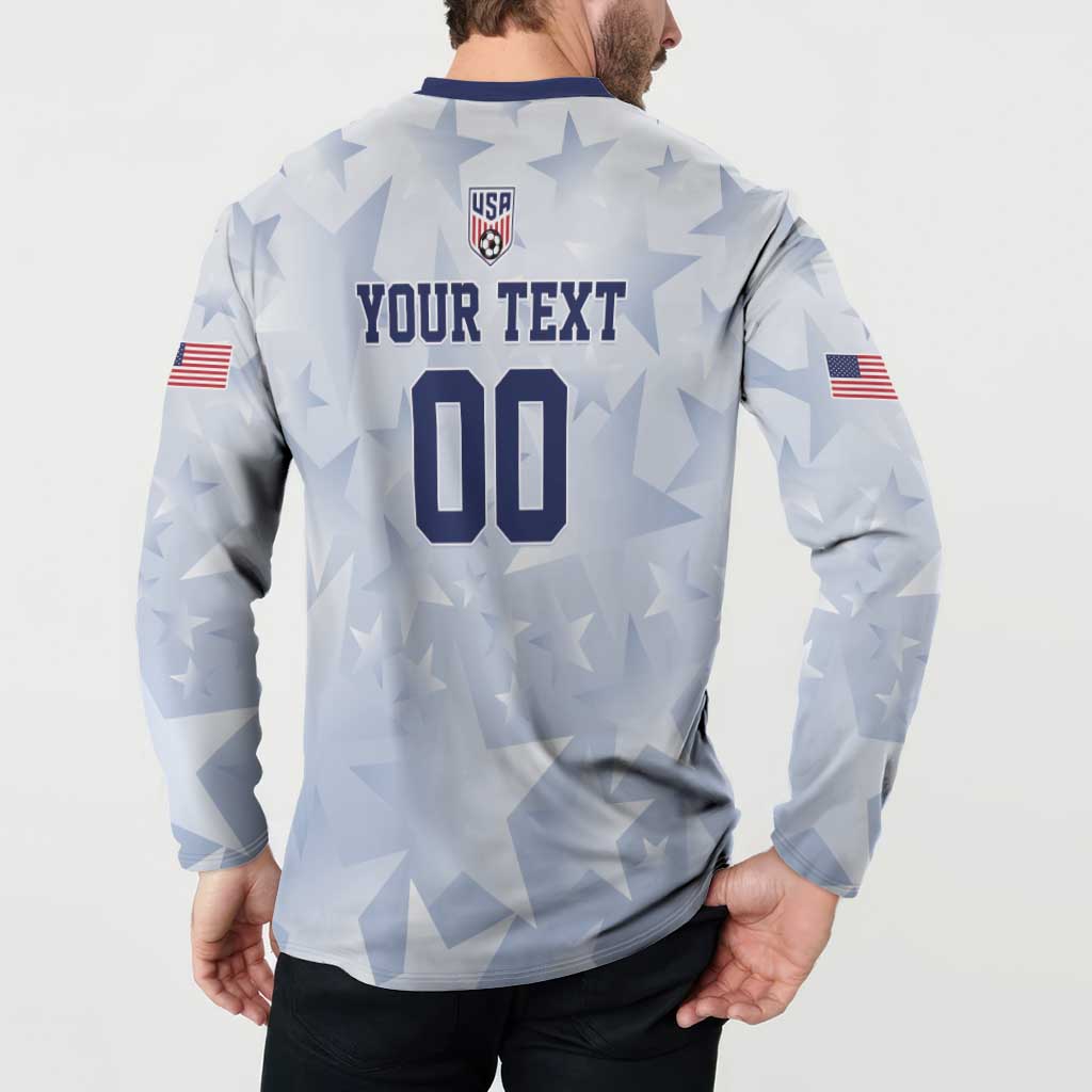 Custom USA Soccer Team 2026 Button Sweatshirt One Nation One Team - Wonder Print Shop