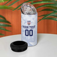 Custom USA Soccer Team 2026 4 in 1 Can Cooler Tumbler One Nation One Team - Wonder Print Shop