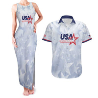Custom USA Soccer Team 2026 Couples Matching Tank Maxi Dress and Hawaiian Shirt One Nation One Team - Wonder Print Shop