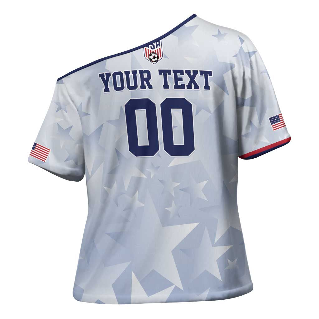 Custom USA Soccer Team 2026 Cross Shoulder Shirt One Nation One Team - Wonder Print Shop