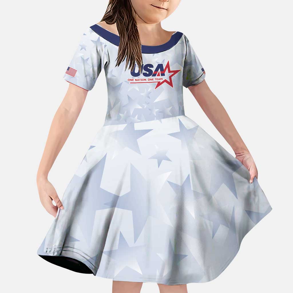 Custom USA Soccer Team 2026 Family Matching Puletasi and Hawaiian Shirt One Nation One Team - Wonder Print Shop