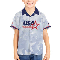 Custom USA Soccer Team 2026 Family Matching Short Sleeve Bodycon Dress and Hawaiian Shirt One Nation One Team - Wonder Print Shop