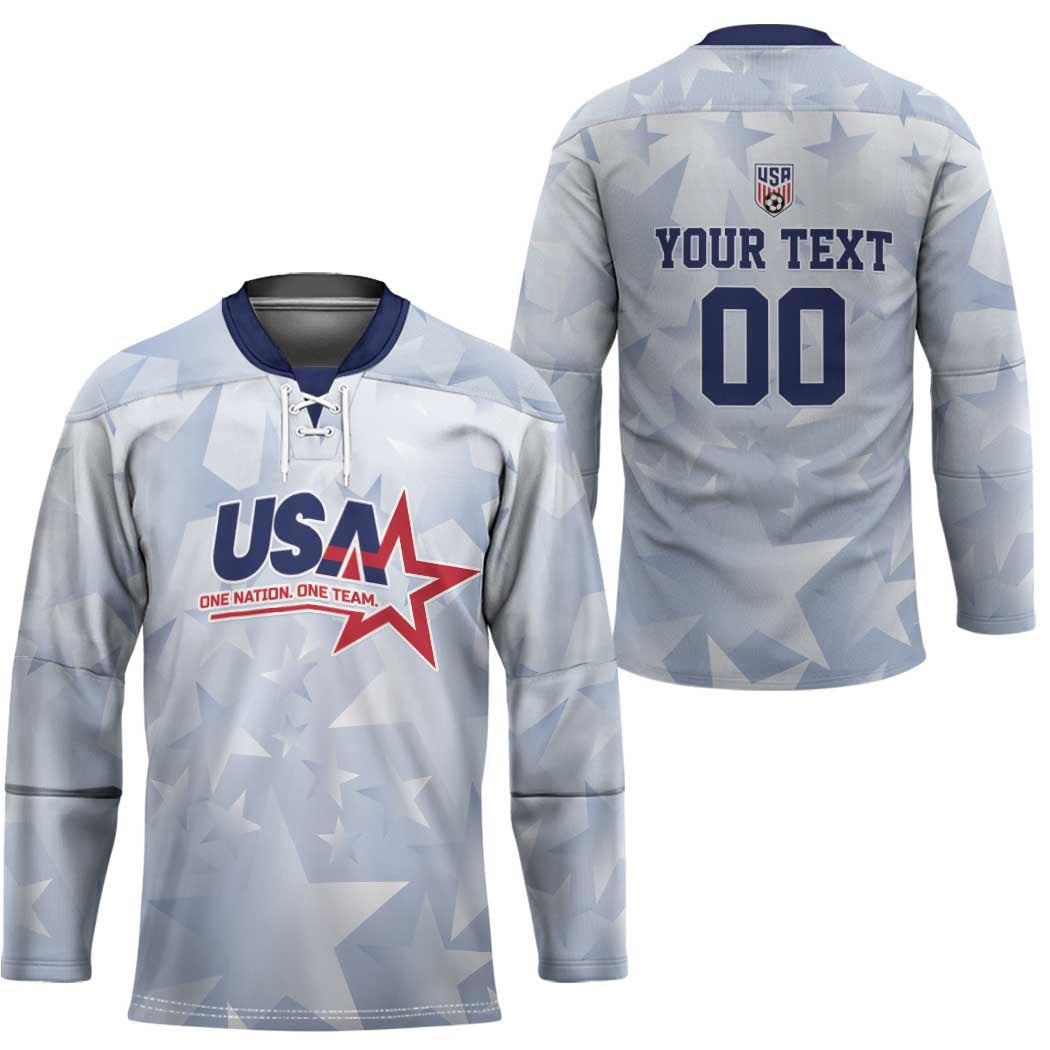 Custom USA Soccer Team 2026 Hockey Jersey One Nation One Team - Wonder Print Shop