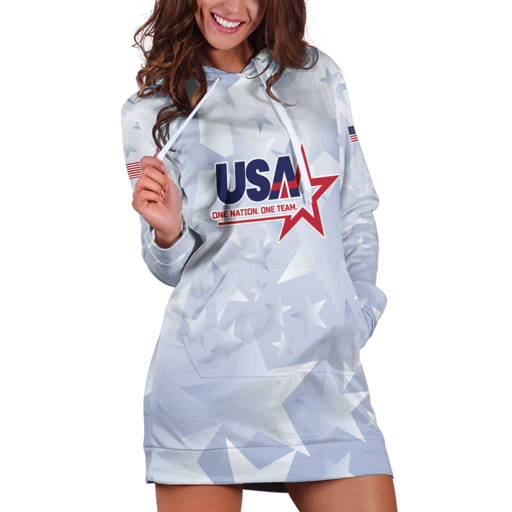 Custom USA Soccer Team 2026 Hoodie Dress One Nation One Team - Wonder Print Shop