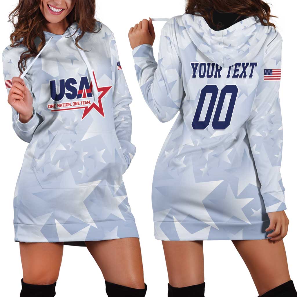Custom USA Soccer Team 2026 Hoodie Dress One Nation One Team - Wonder Print Shop