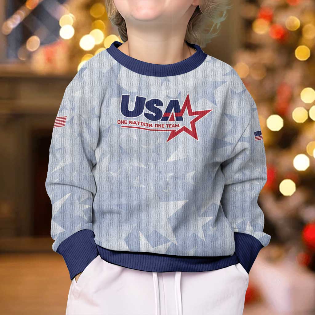 USA Soccer Team 2026 Kid Ugly Christmas Sweater One Nation One Team - Wonder Print Shop