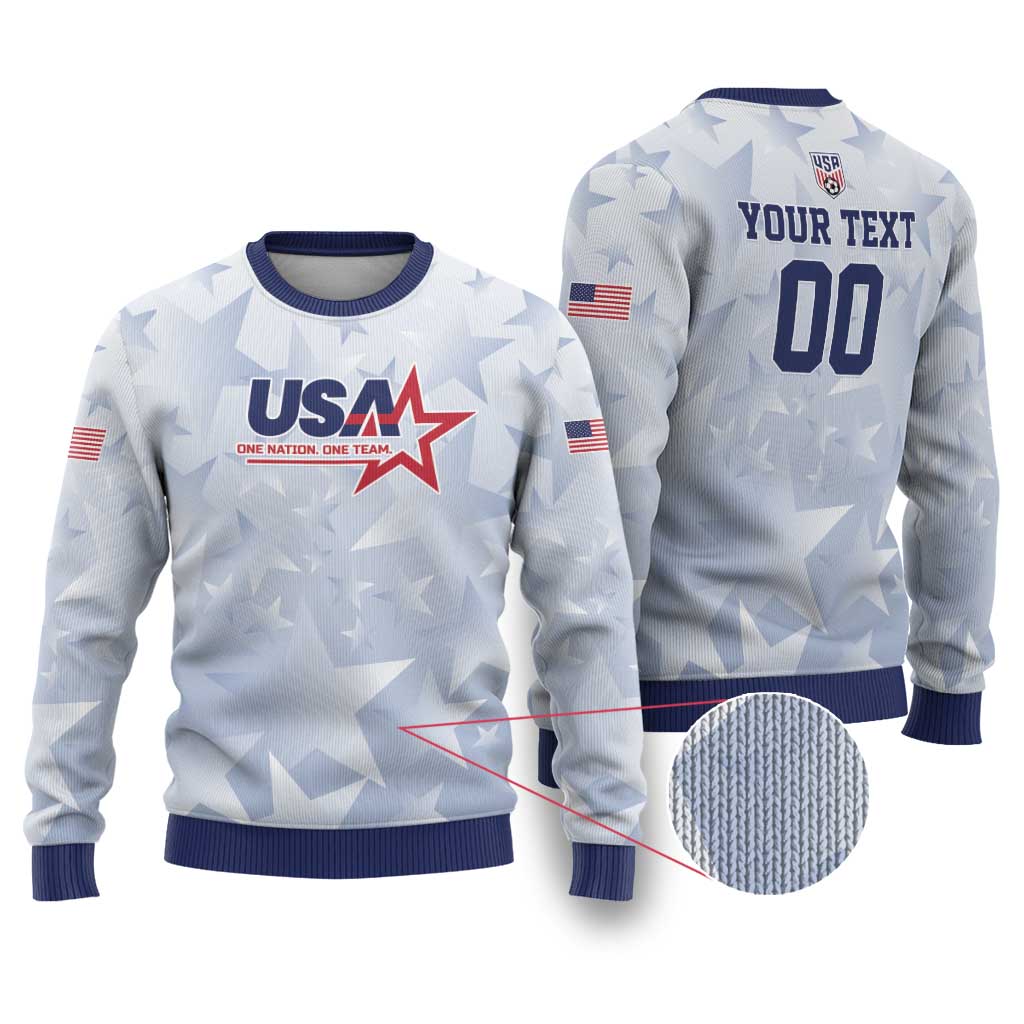 USA Soccer Team 2026 Ugly Christmas Sweater One Nation One Team - Wonder Print Shop