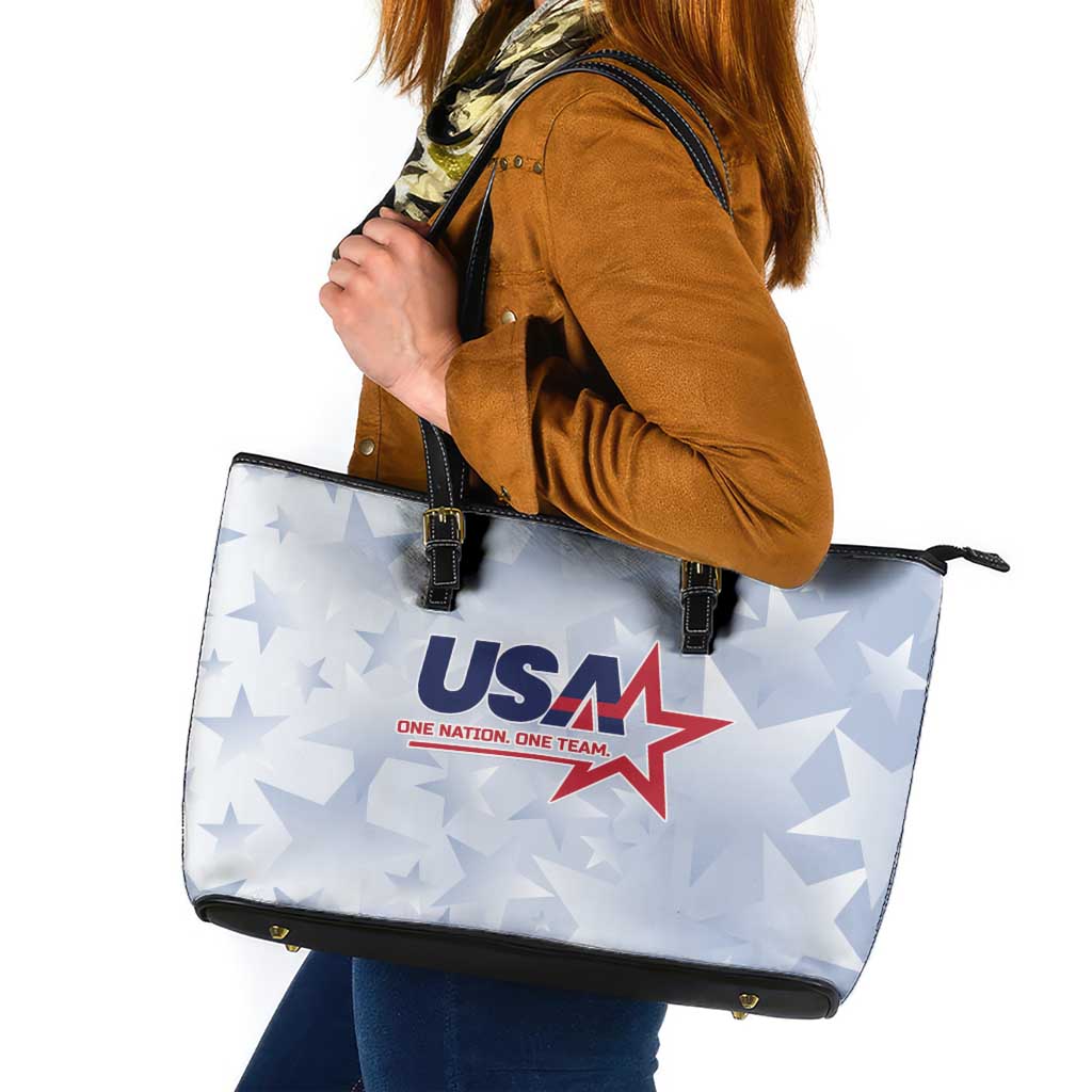 USA Soccer Team 2026 Leather Tote Bag One Nation One Team - Wonder Print Shop