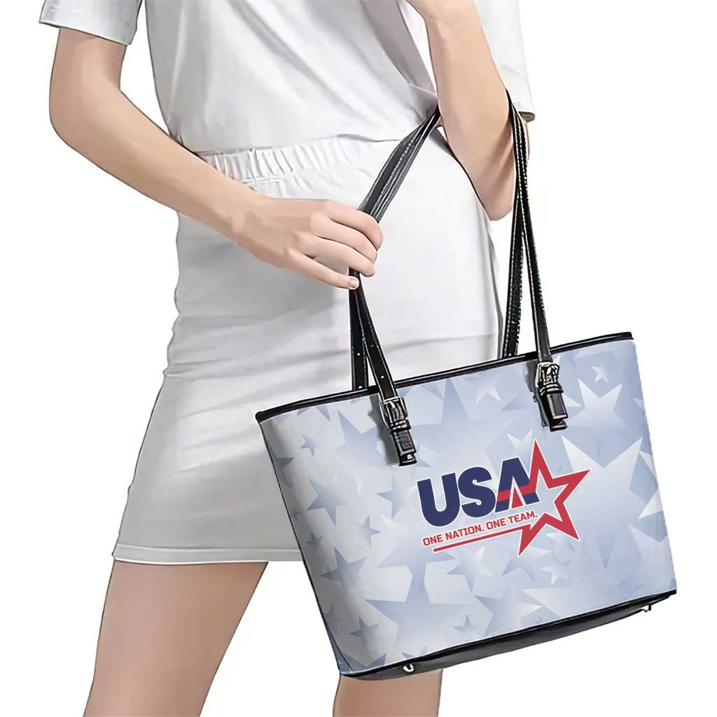 USA Soccer Team 2026 Leather Tote Bag One Nation One Team - Wonder Print Shop
