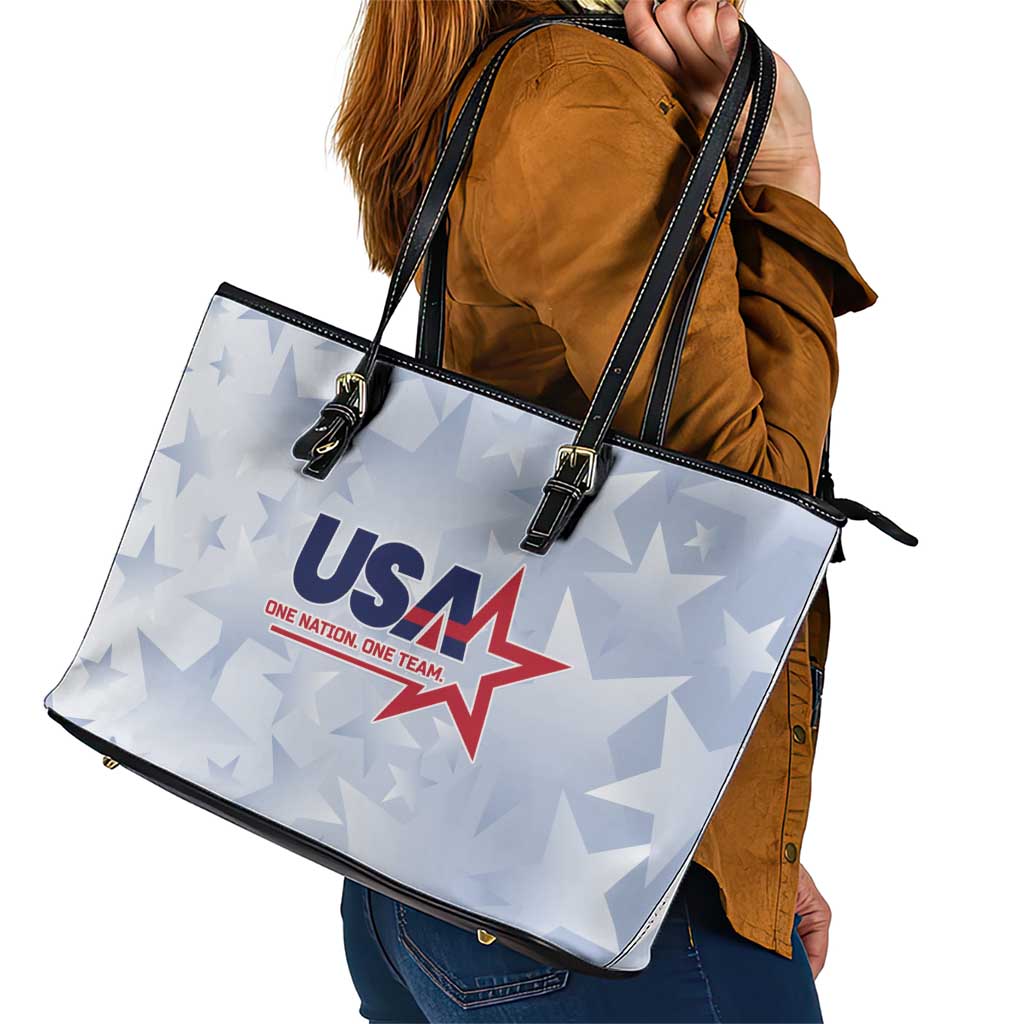 USA Soccer Team 2026 Leather Tote Bag One Nation One Team - Wonder Print Shop