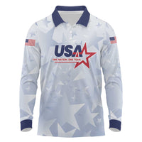 Custom USA Soccer Team 2026 Long Sleeve Polo Shirt One Nation One Team - Wonder Print Shop