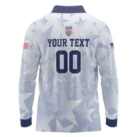 Custom USA Soccer Team 2026 Long Sleeve Polo Shirt One Nation One Team - Wonder Print Shop