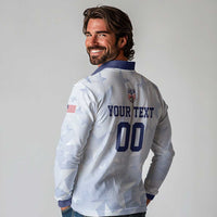 Custom USA Soccer Team 2026 Long Sleeve Polo Shirt One Nation One Team - Wonder Print Shop