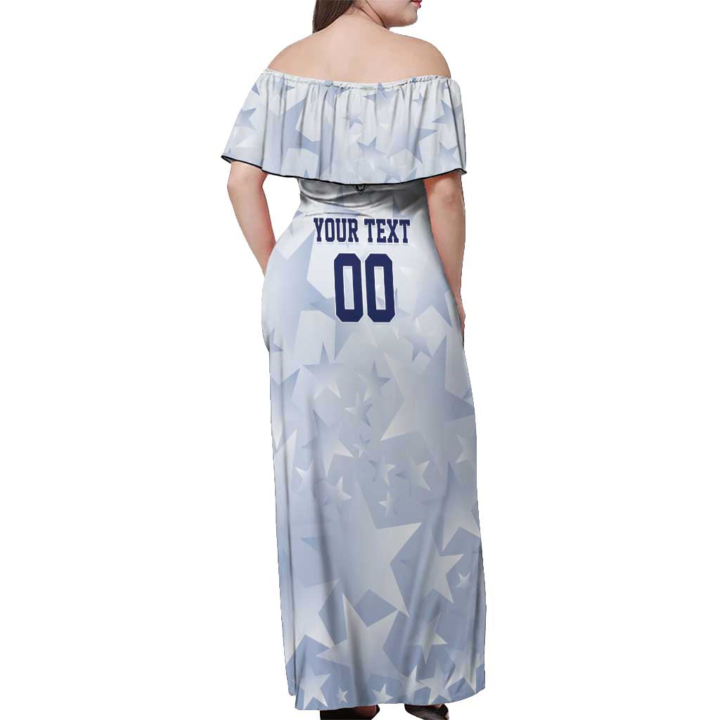 Custom USA Soccer Team 2026 Off Shoulder Maxi Dress One Nation One Team - Wonder Print Shop