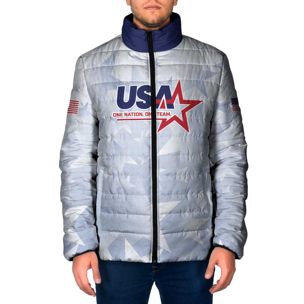 Custom USA Soccer Team 2026 Padded Jacket One Nation One Team - Wonder Print Shop