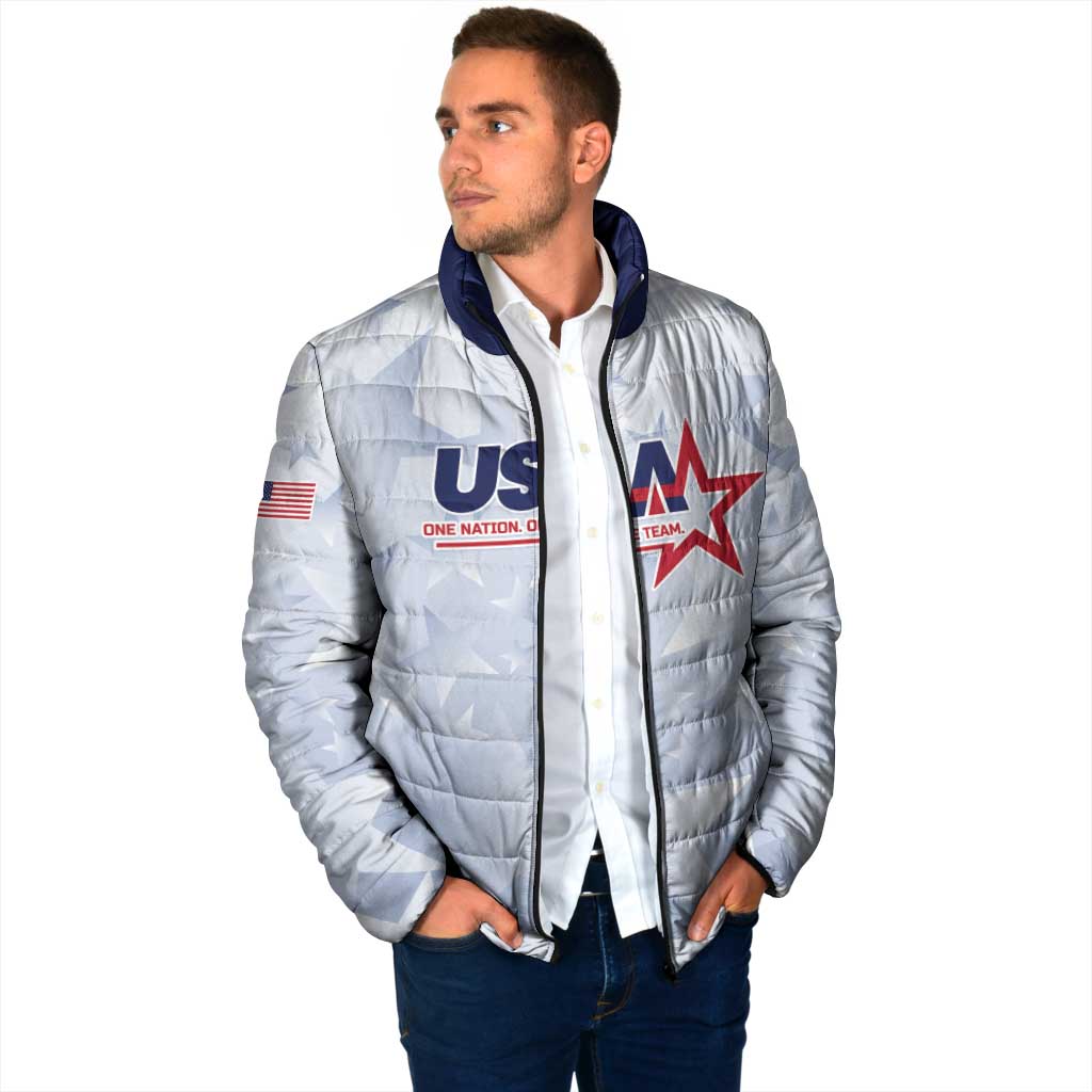 Custom USA Soccer Team 2026 Padded Jacket One Nation One Team - Wonder Print Shop