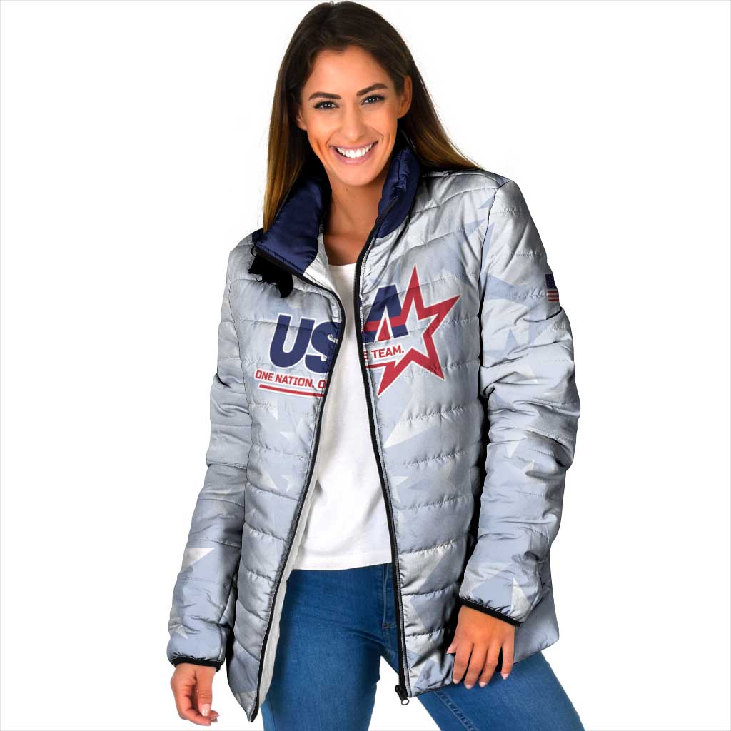 Custom USA Soccer Team 2026 Padded Jacket One Nation One Team - Wonder Print Shop