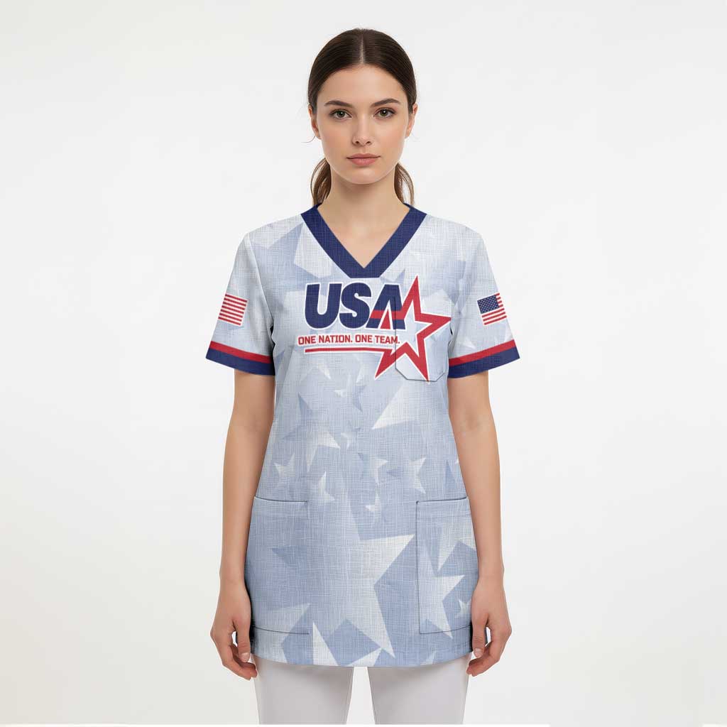 Custom USA Soccer Team 2026 Scrub Top One Nation One Team - Wonder Print Shop