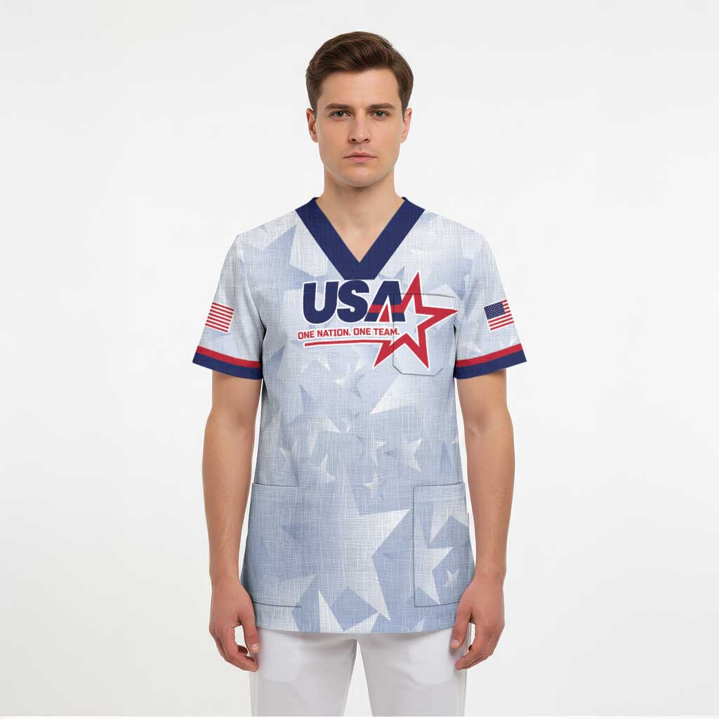 Custom USA Soccer Team 2026 Scrub Top One Nation One Team - Wonder Print Shop