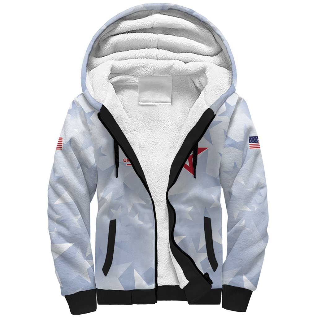 Custom USA Soccer Team 2026 Sherpa Hoodie One Nation One Team - Wonder Print Shop