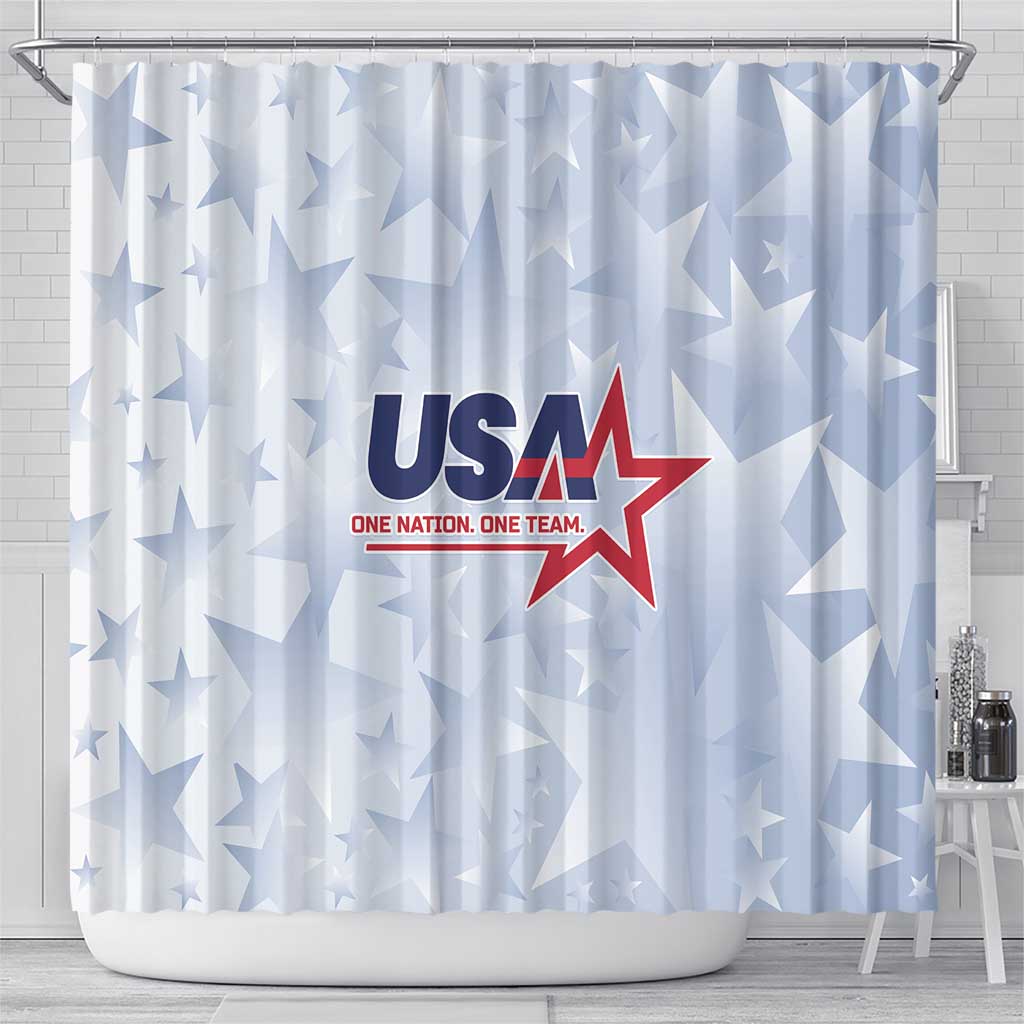 USA Soccer Team 2026 Shower Curtain One Nation One Team - Wonder Print Shop