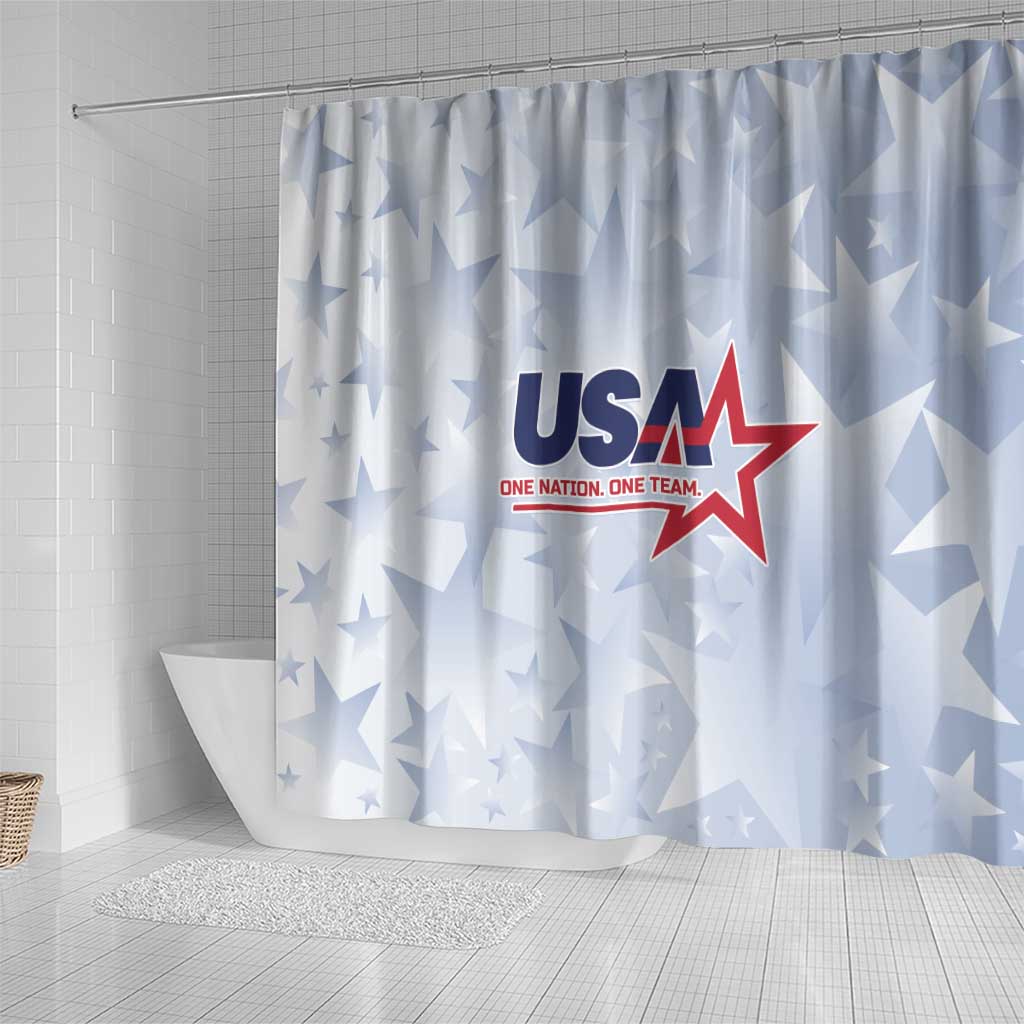 USA Soccer Team 2026 Shower Curtain One Nation One Team - Wonder Print Shop