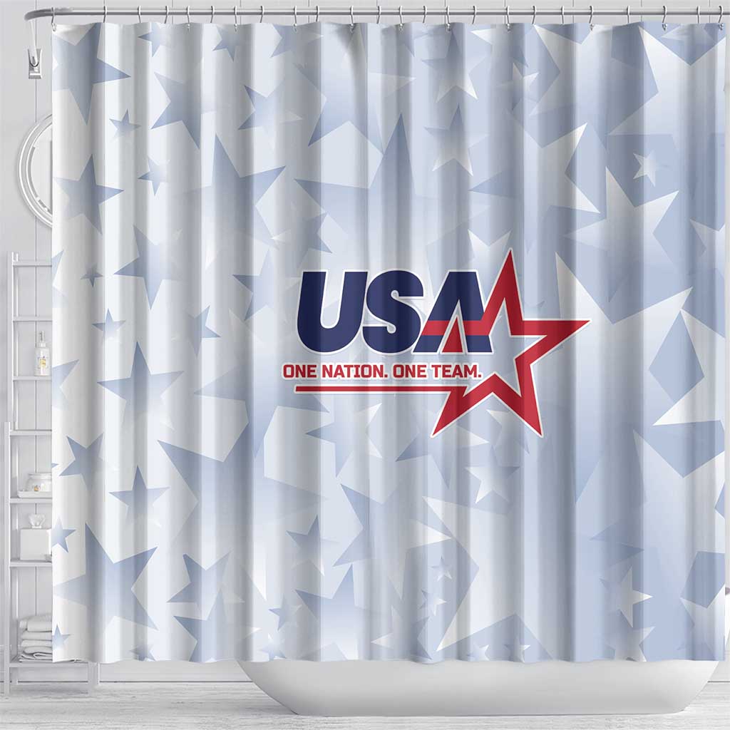 USA Soccer Team 2026 Shower Curtain One Nation One Team - Wonder Print Shop