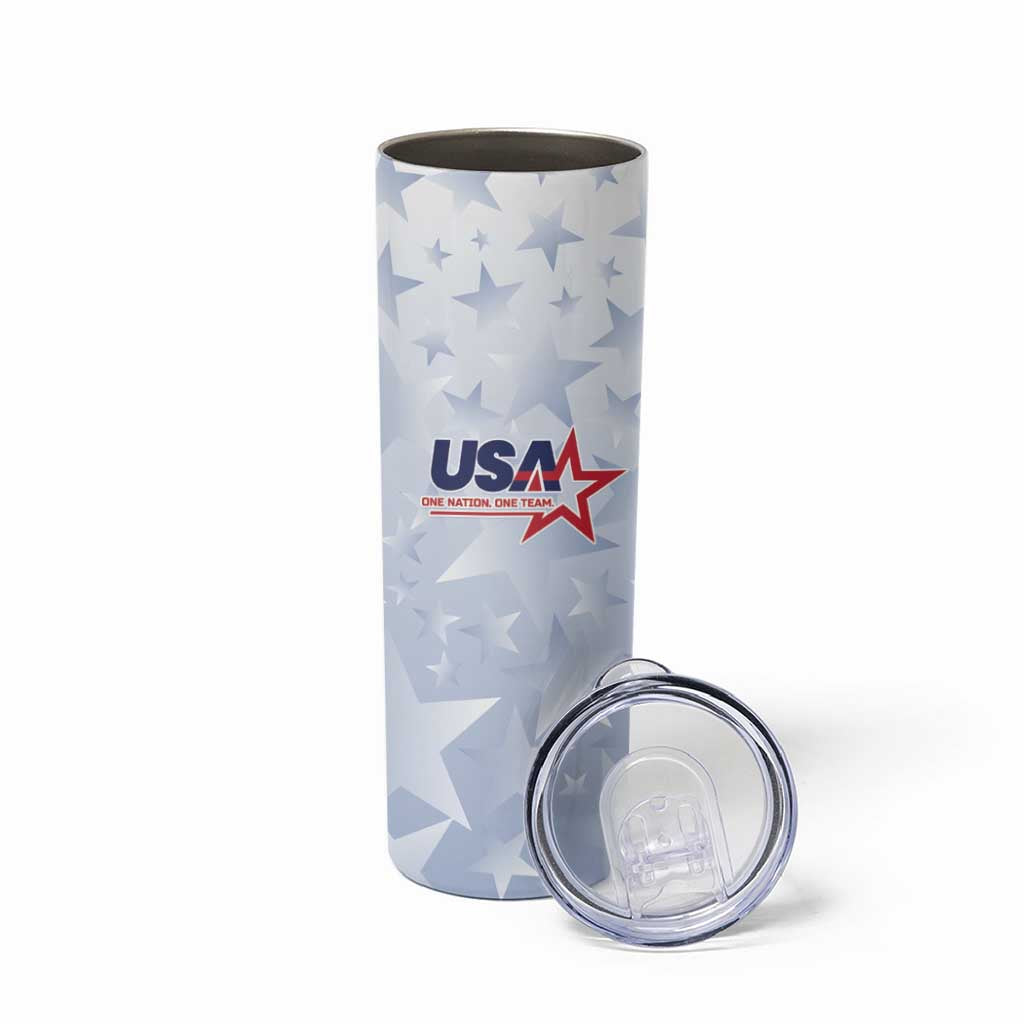 Custom USA Soccer Team 2026 Skinny Tumbler One Nation One Team - Wonder Print Shop