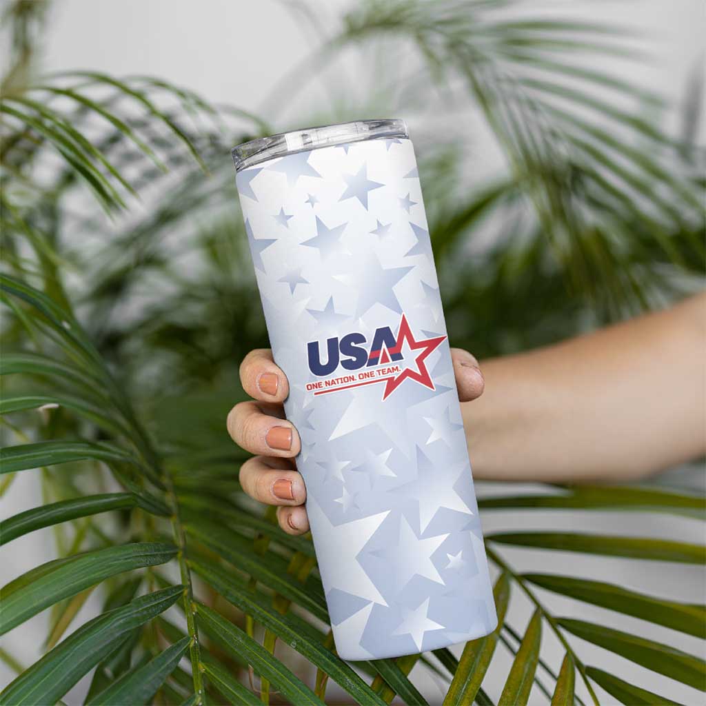 Custom USA Soccer Team 2026 Skinny Tumbler One Nation One Team - Wonder Print Shop