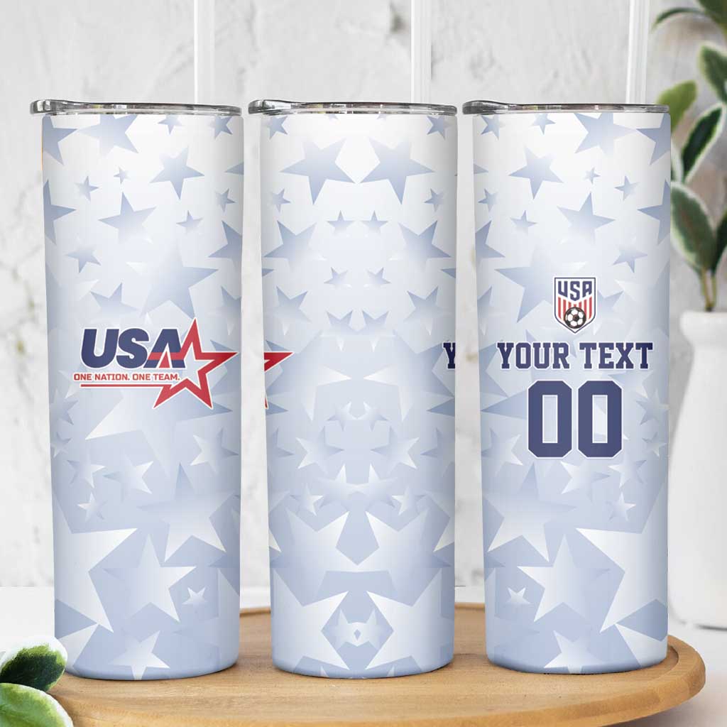 Custom USA Soccer Team 2026 Skinny Tumbler One Nation One Team - Wonder Print Shop
