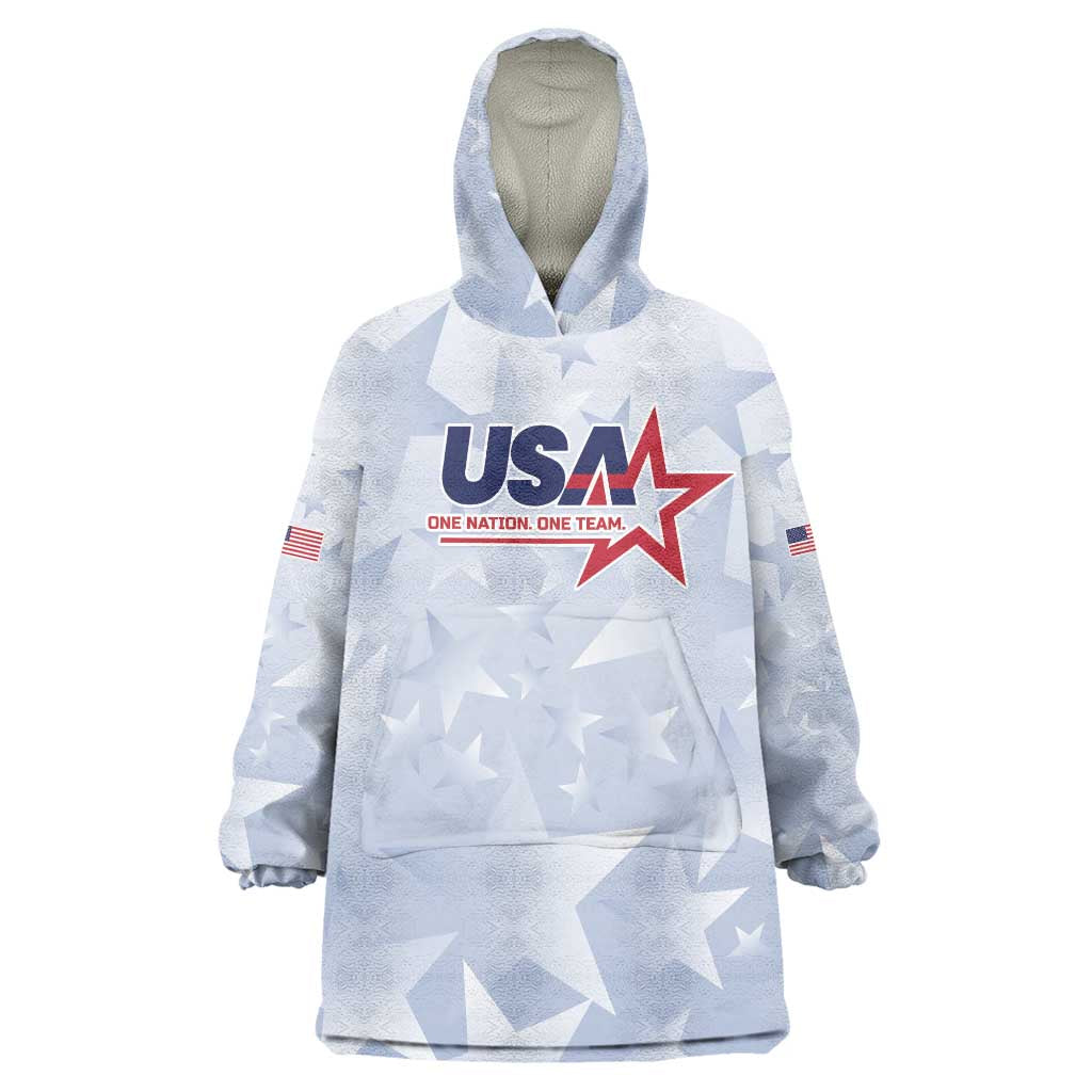 Custom USA Soccer Team 2026 Wearable Blanket Hoodie One Nation One Team - Wonder Print Shop