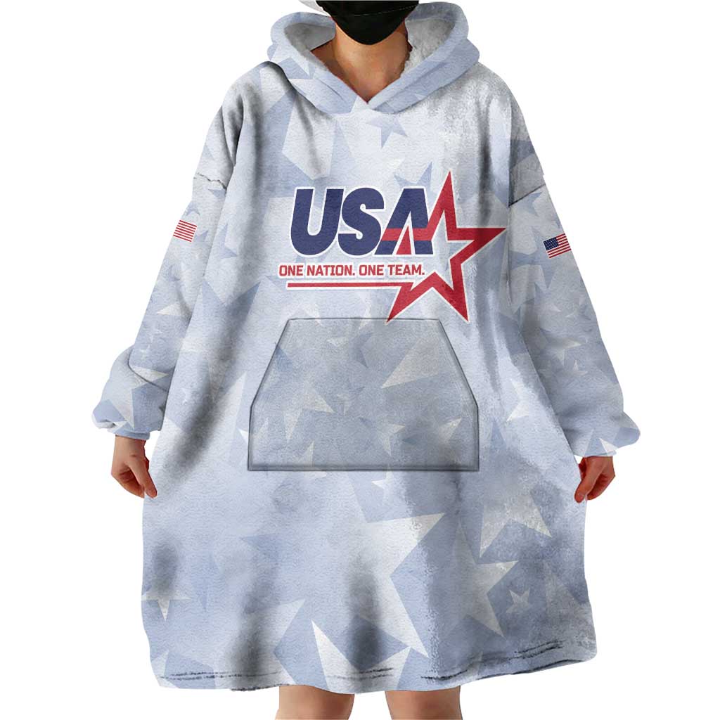 Custom USA Soccer Team 2026 Wearable Blanket Hoodie One Nation One Team - Wonder Print Shop