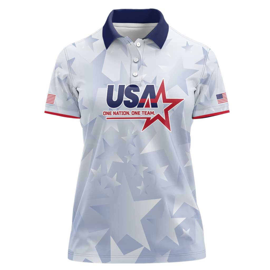 Custom USA Soccer Team 2026 Women Polo Shirt One Nation One Team - Wonder Print Shop