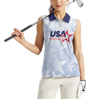 Custom USA Soccer Team 2026 Women Sleeveless Polo Shirt One Nation One Team - Wonder Print Shop