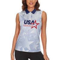 Custom USA Soccer Team 2026 Women Sleeveless Polo Shirt One Nation One Team - Wonder Print Shop