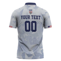 Custom USA Soccer Team 2026 Zipper Polo Shirt One Nation One Team - Wonder Print Shop