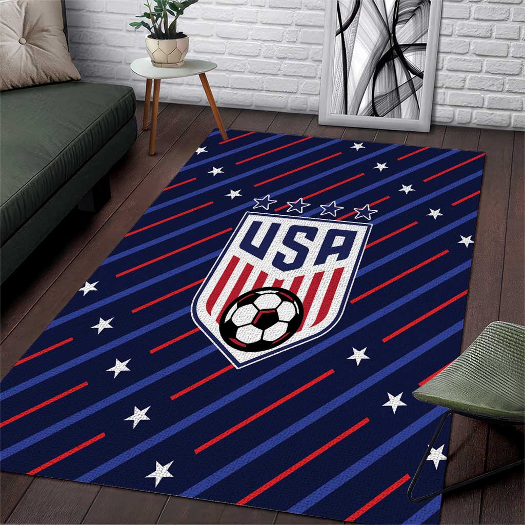 Soccer USA 2026 Area Rug Stronger Together We Are One Nation - Wonder Print Shop