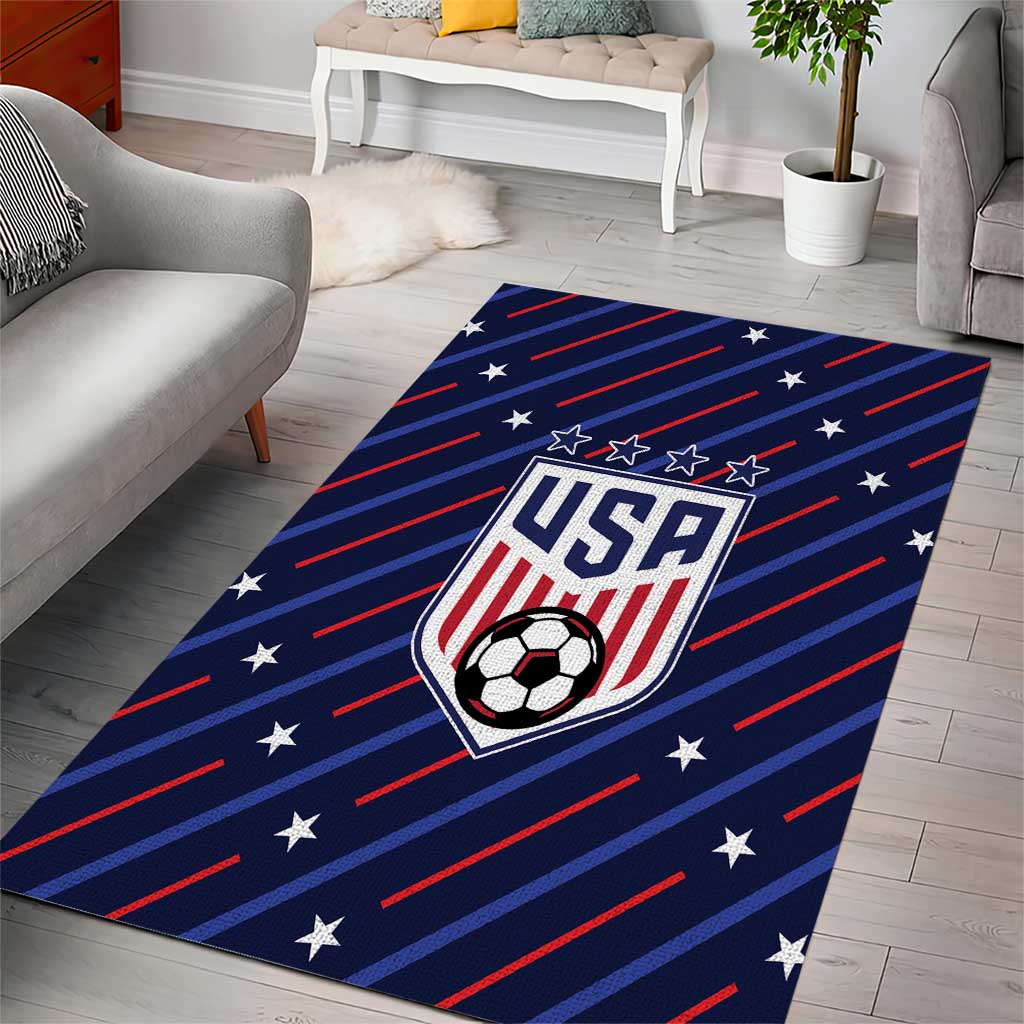Soccer USA 2026 Area Rug Stronger Together We Are One Nation - Wonder Print Shop