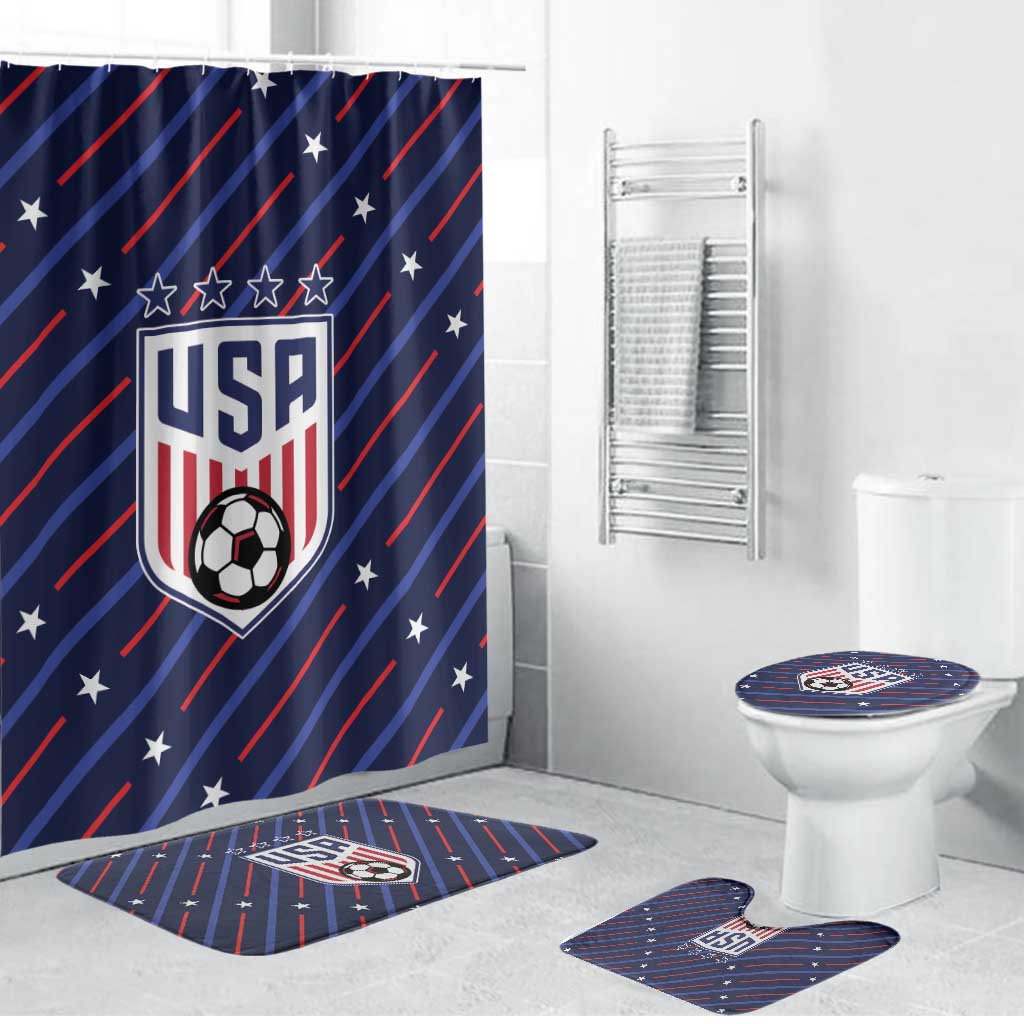 Soccer USA 2026 Bathroom Set Stronger Together We Are One Nation - Wonder Print Shop
